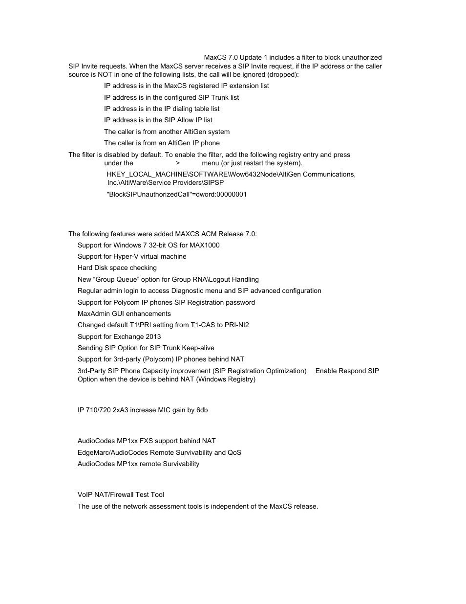 Enhancements included in release 7.0, Ip phone enhancements, 3rd party integration | Tools | AltiGen MAXCS 7.0 Update 1 ACM Administration User Manual | Page 23 / 446