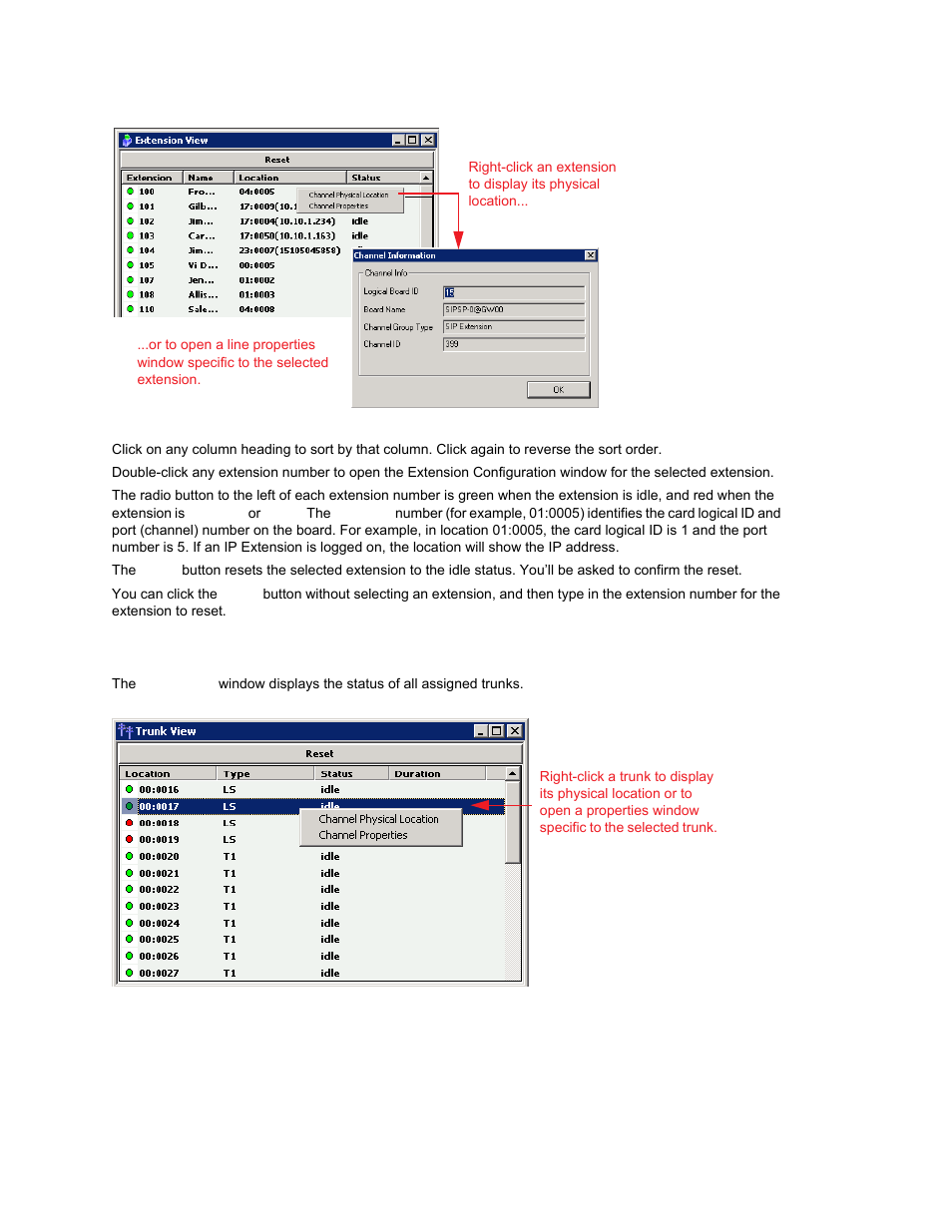 Trunk view window | AltiGen MAXCS 7.0 Update 1 ACM Administration User Manual | Page 55 / 446