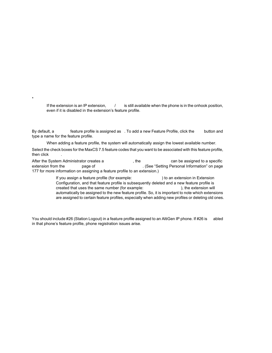 Adding feature profiles, Limitation, Adding feature profiles limitation | AltiGen MAXCS 7.0 Update 1 ACM Administration User Manual | Page 83 / 446