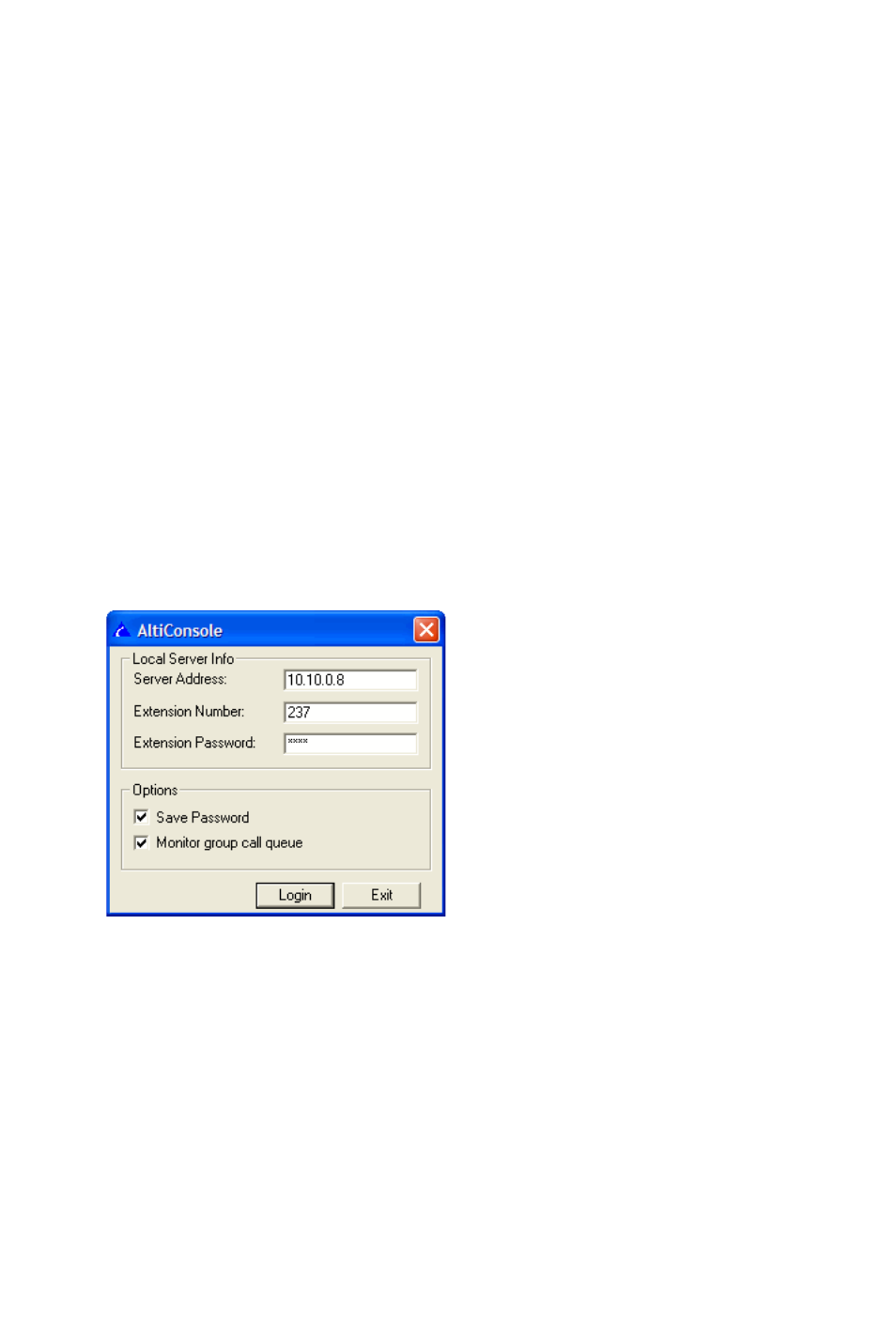 Getting started, Logging in | AltiGen MAXCS 7.5 AltiConsole User Manual | Page 9 / 44