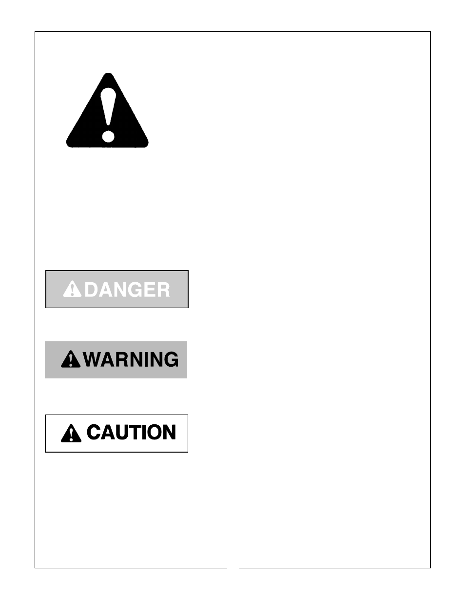 Signal words, Safety alert symbol, Safety signs | Bush Hog EFM 60 User Manual | Page 6 / 20