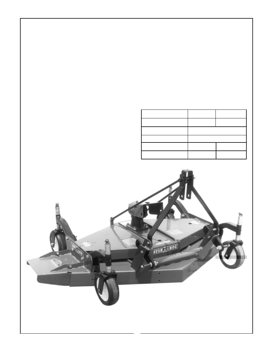 Bush Hog EFM 60 User Manual | Page 9 / 20