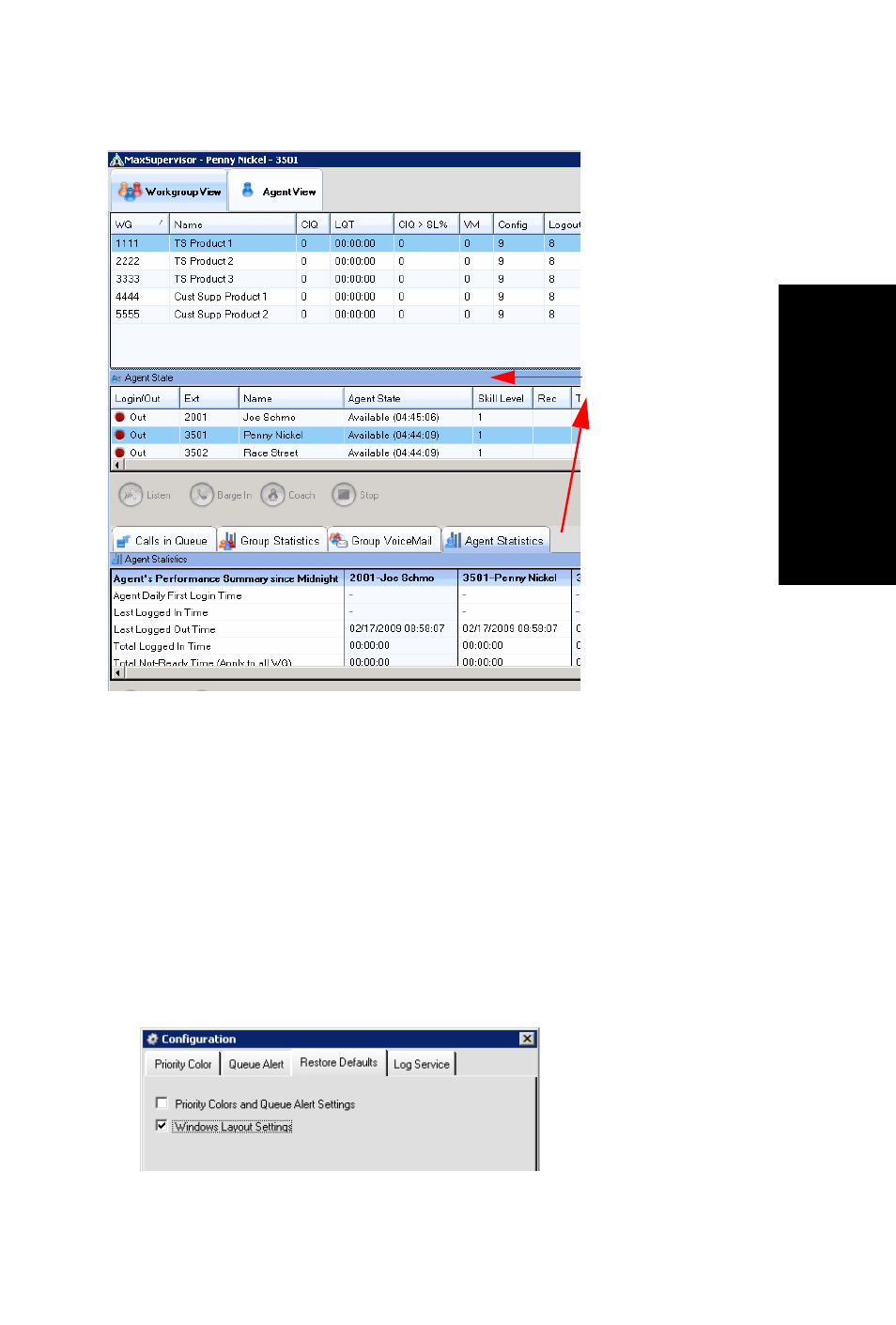 Restoring layout defaults | AltiGen MAXCS 7.5 MaxSupervisor User Manual | Page 17 / 42