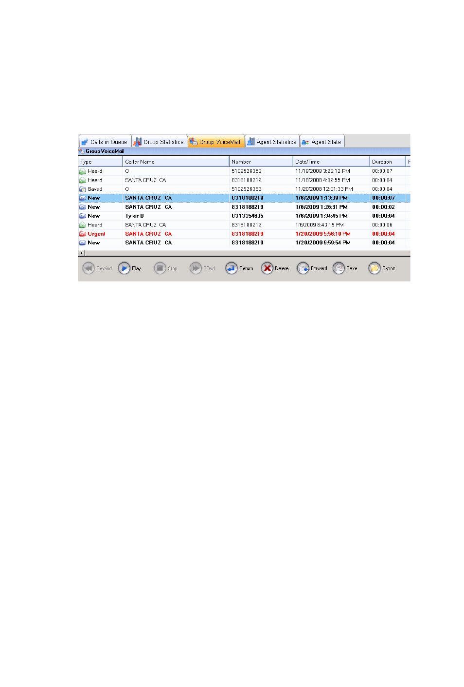 Viewing group voice mail, Displaying local or server time for messages | AltiGen MAXCS 7.5 MaxSupervisor User Manual | Page 36 / 42