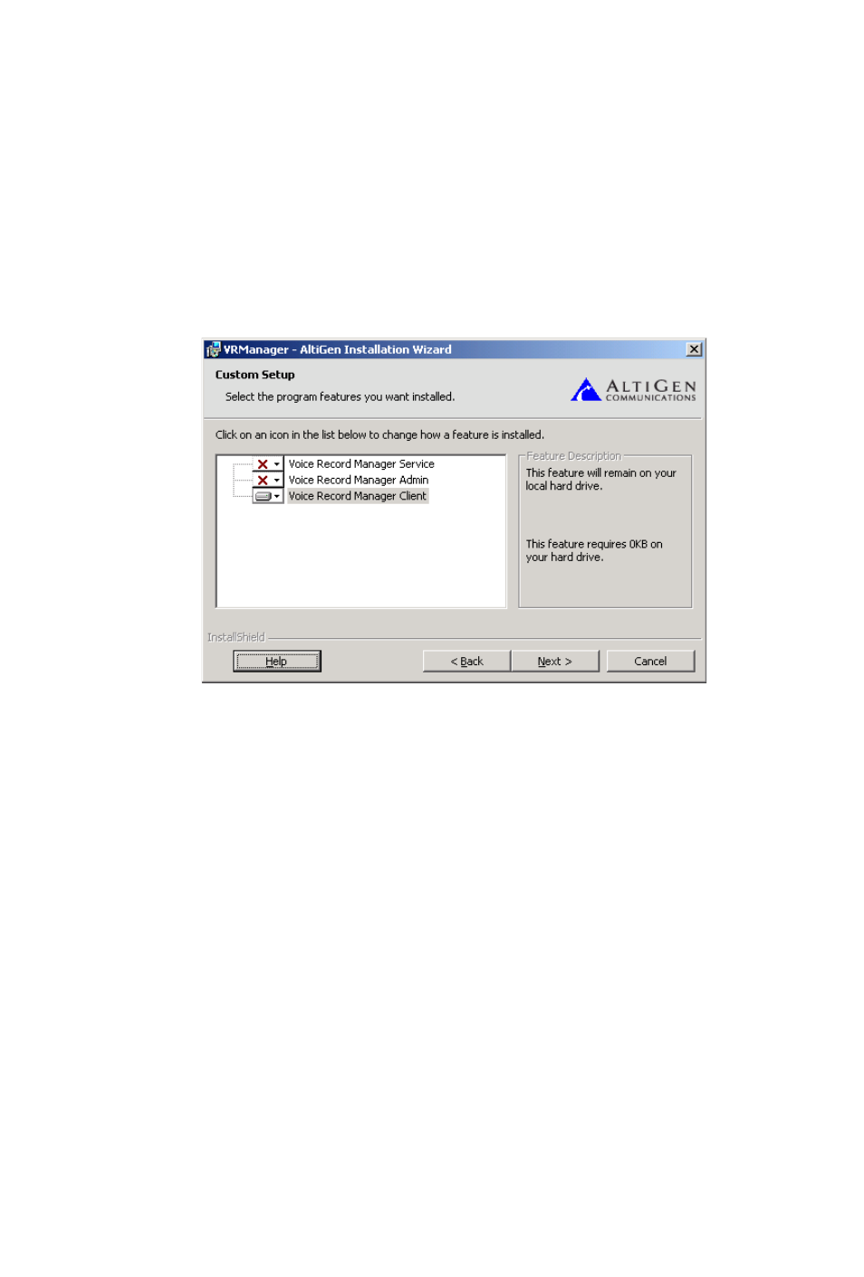 Installing vrmanager for a client, Setting access privileges | AltiGen MAXCS 7.5 VRManager User Manual | Page 8 / 32