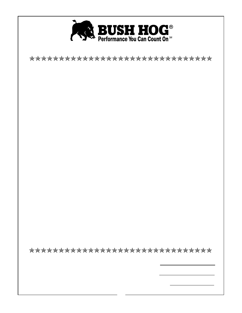 Limited warranty | Bush Hog FTH 600 User Manual | Page 4 / 20