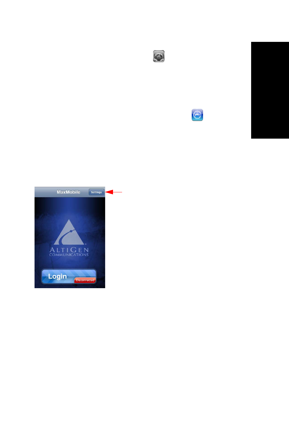 Configuring login settings | AltiGen MAXCS 7.5 MaxMobile User Guide, iPhone User Manual | Page 7 / 32