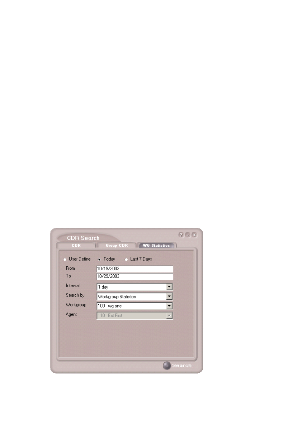 Workgroup statistics search | AltiGen MAXCS 7.0 Update 1 CDR User Manual | Page 28 / 95