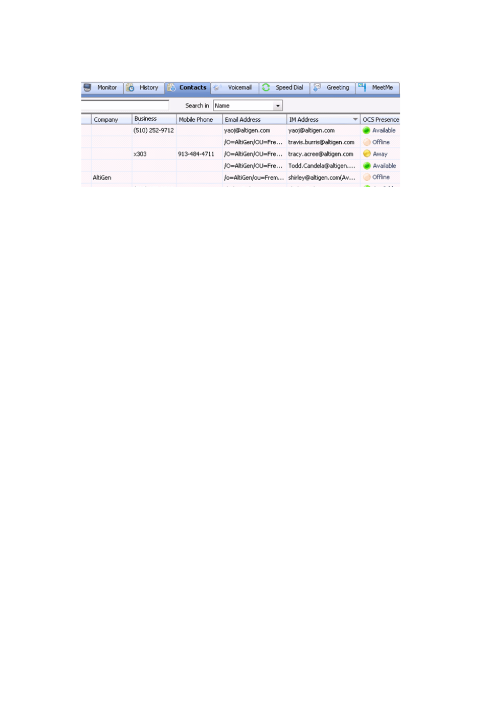AltiGen MAXCS 7.0 Update 1 MaxCommunicator User Manual | Page 56 / 87