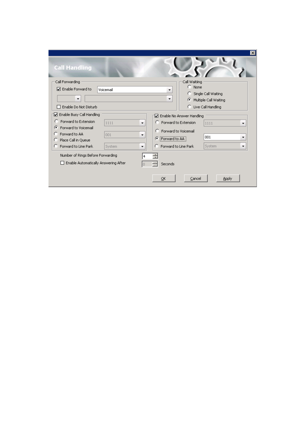 Forwarding all calls, Do not disturb | AltiGen MAXCS 7.0 Update 1 MaxCommunicator User Manual | Page 62 / 87
