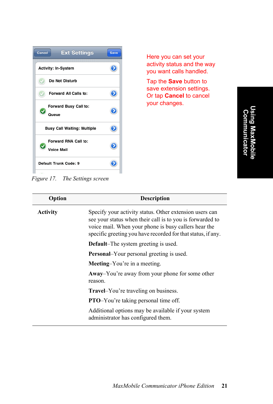 AltiGen MAXCS 7.0 Update 1 MaxMobile User Guide for iPhone User Manual | Page 25 / 32
