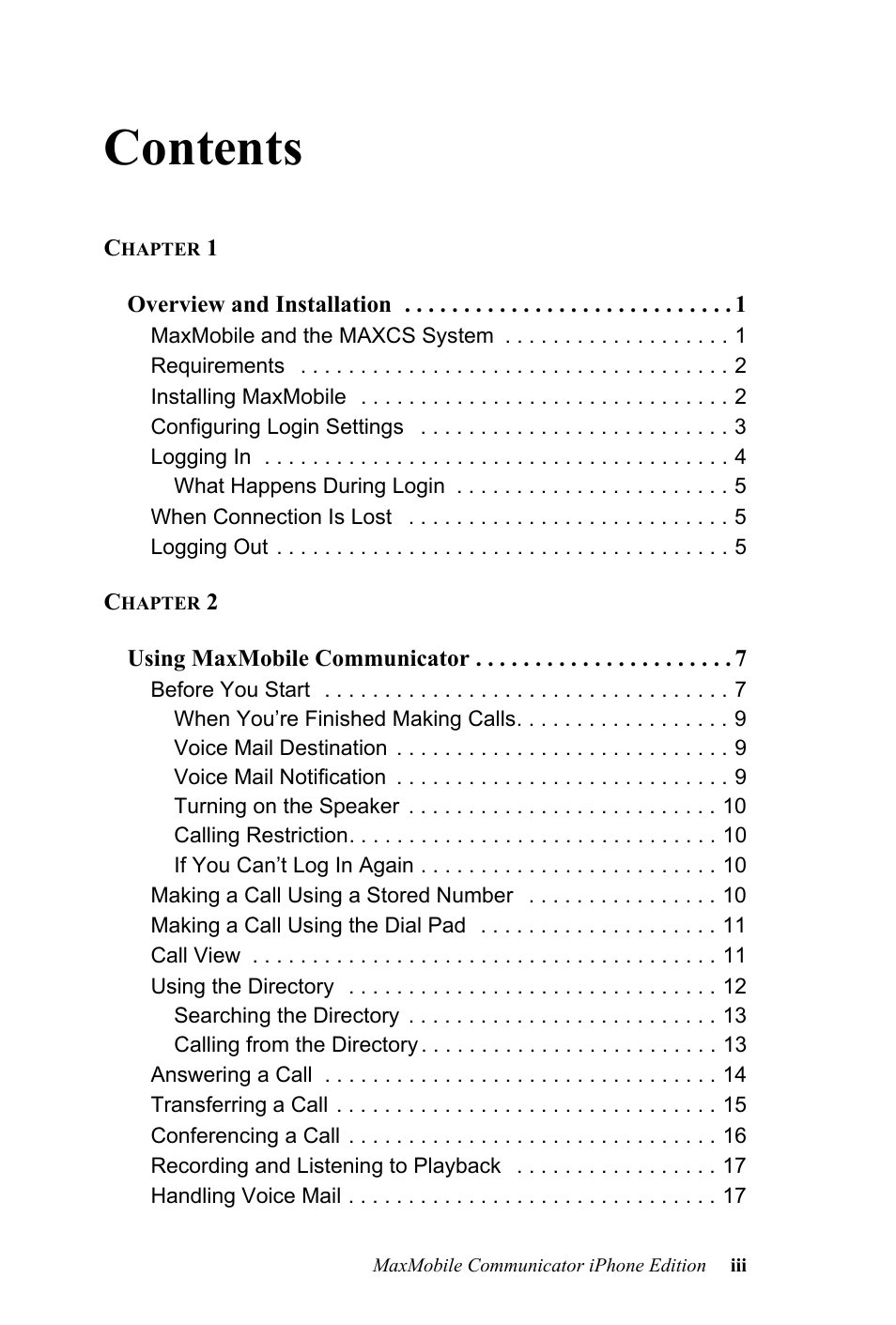 AltiGen MAXCS 7.0 Update 1 MaxMobile User Guide for iPhone User Manual | Page 3 / 32