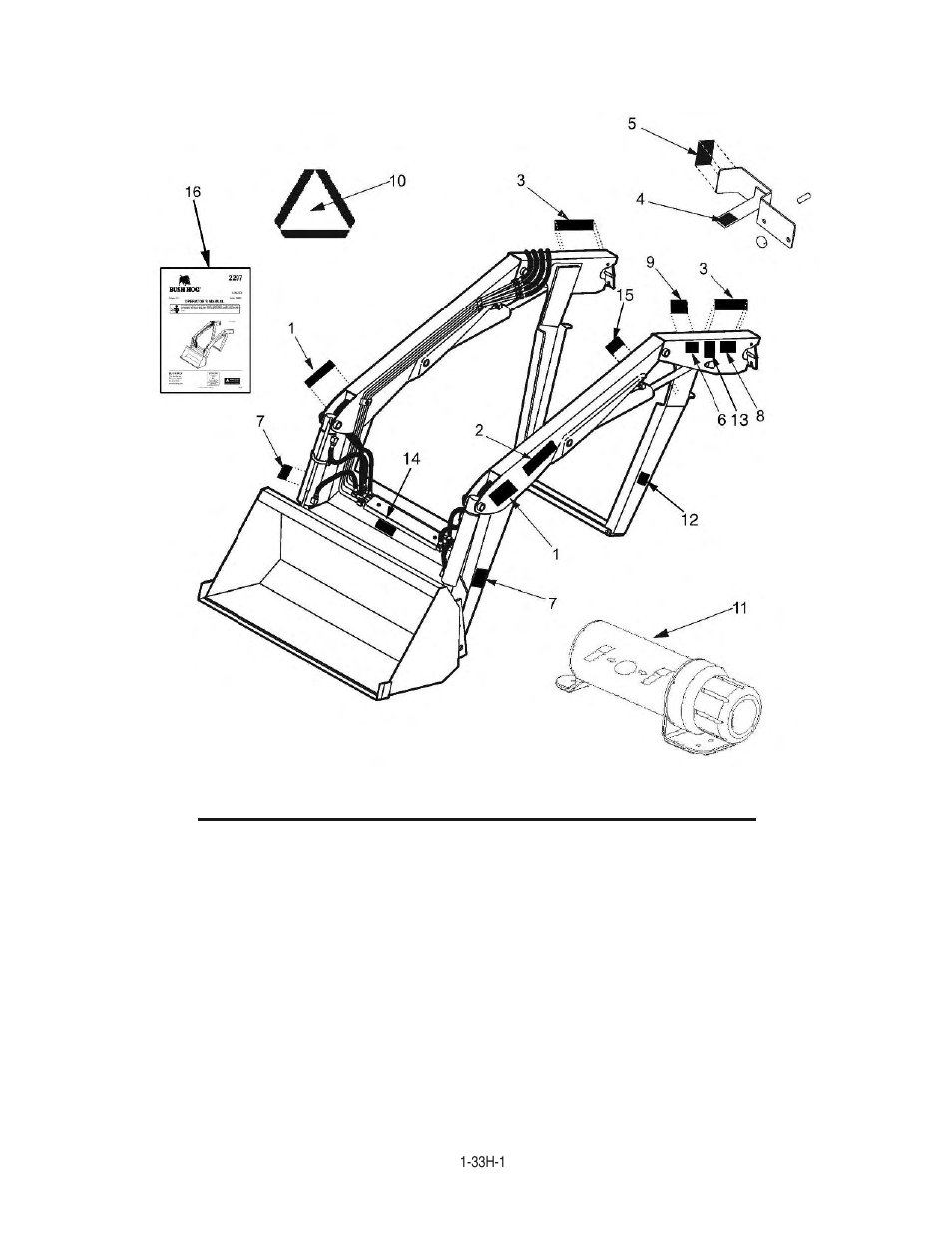 Decals - placement | Bush Hog 2297 User Manual | Page 123 / 125