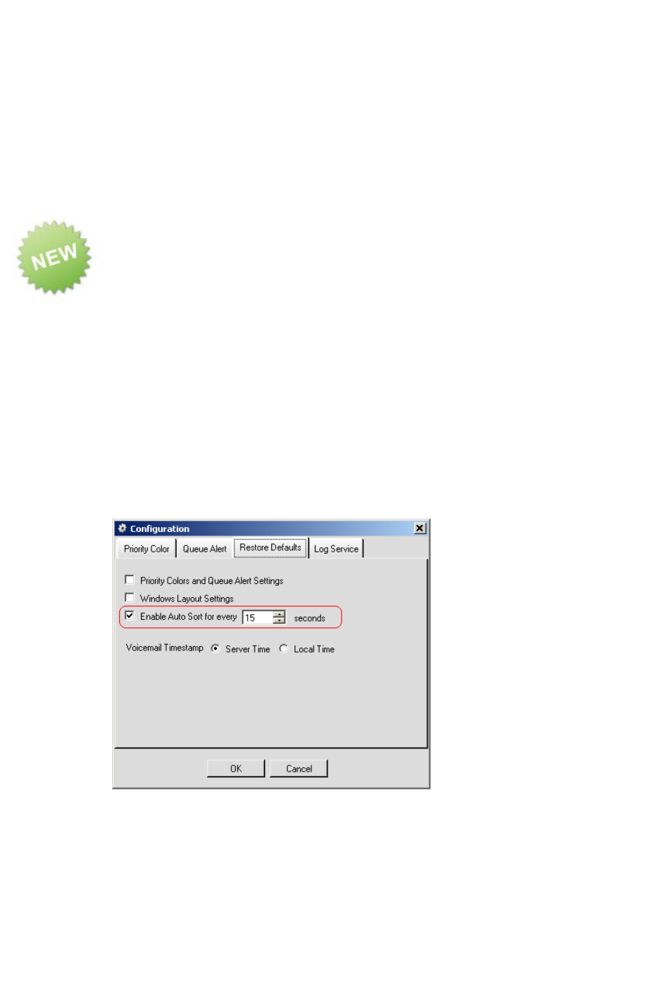 Setting the re-sort interval | AltiGen MAXCS 7.0 Update 1 MaxSupervisor User Manual | Page 18 / 42