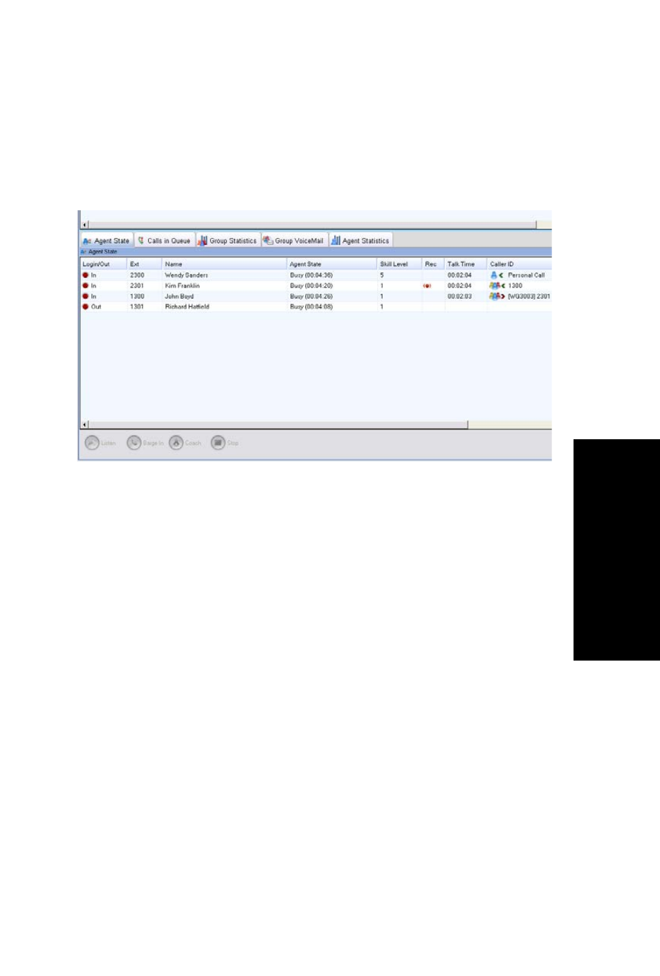Viewing agent state | AltiGen MAXCS 7.0 Update 1 MaxSupervisor User Manual | Page 31 / 42