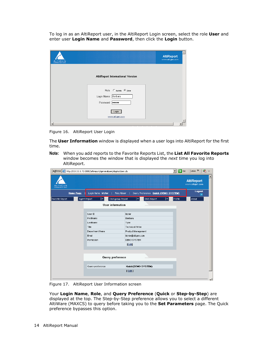 AltiGen MAXCS 7.0 AltiReport User Manual | Page 18 / 110