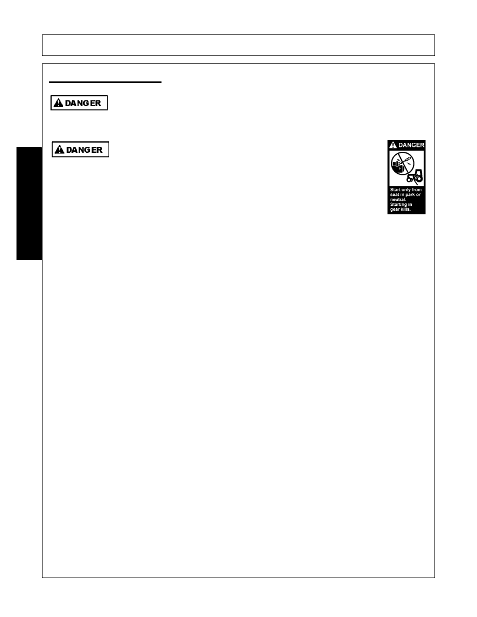 Starting the tractor, Starting the tractor -10, Operation | Opera t ion | Bush Hog 2387 User Manual | Page 56 / 104