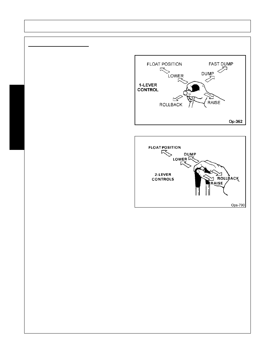 Lowering the bucket, Operation, Opera t ion | Bush Hog 2387 User Manual | Page 74 / 104