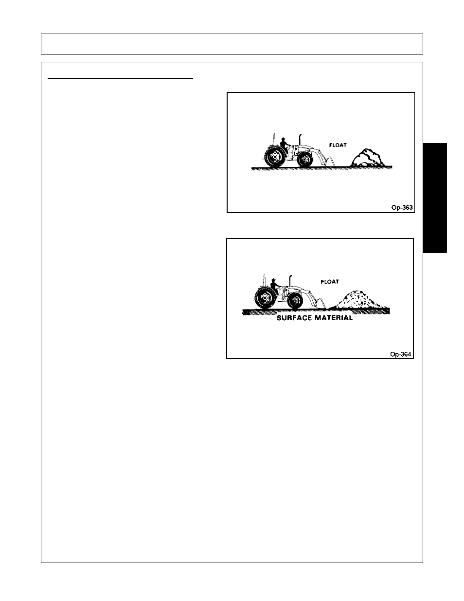 Operating with float control, Operation, Opera t ion | Bush Hog 2387 User Manual | Page 75 / 104