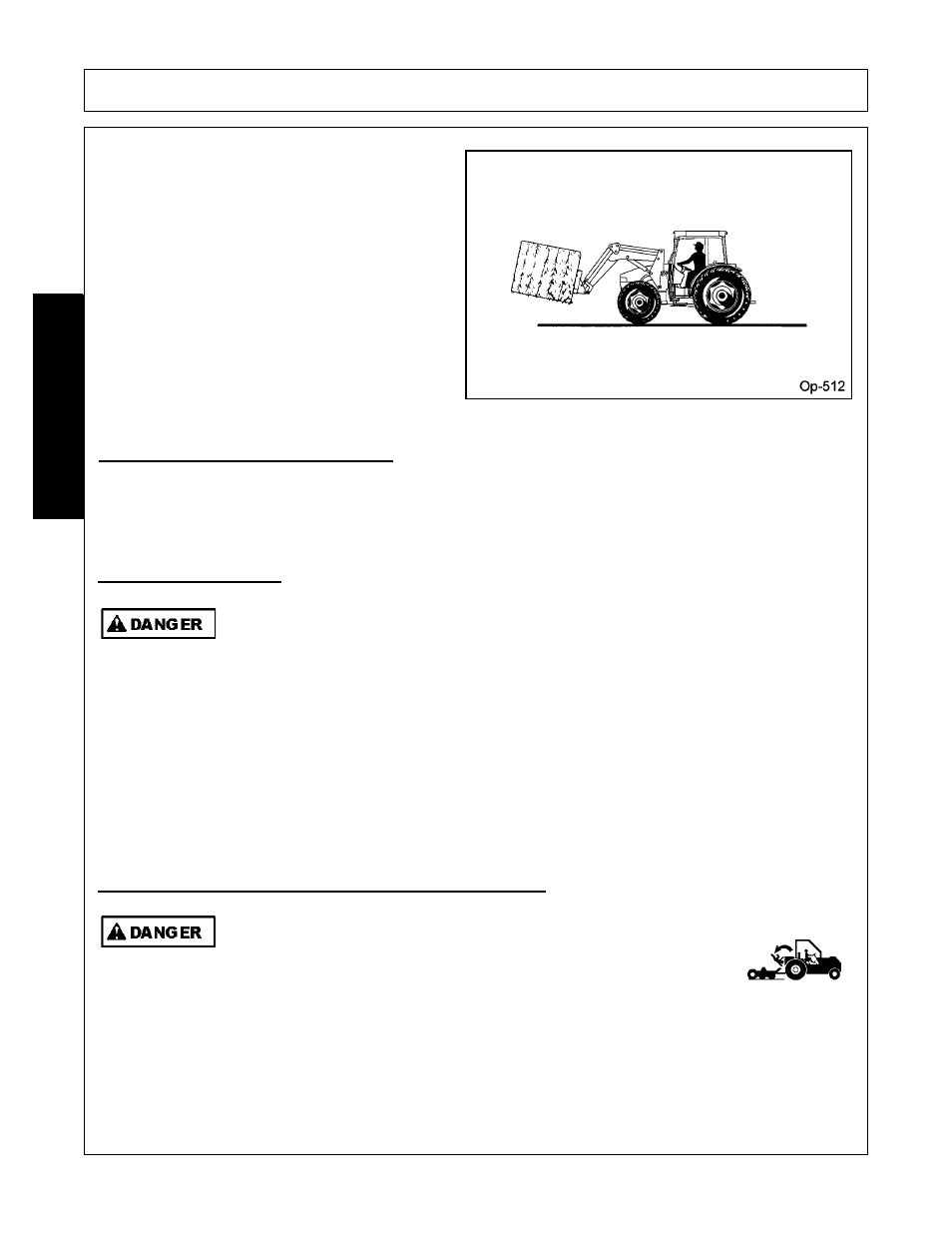 3 shutting down the implement, Loader storage, Transporting the tractor and implement | Operation, Opera t ion | Bush Hog 2387 User Manual | Page 84 / 104