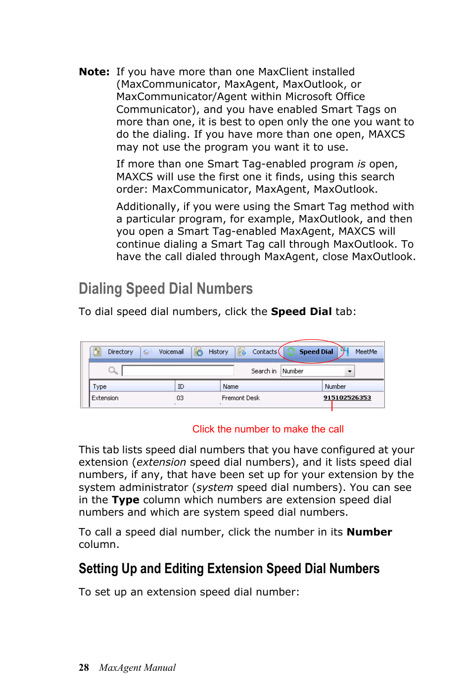 Dialing speed dial numbers | AltiGen MAXCS 7.0 MaxAgent User Manual | Page 34 / 93
