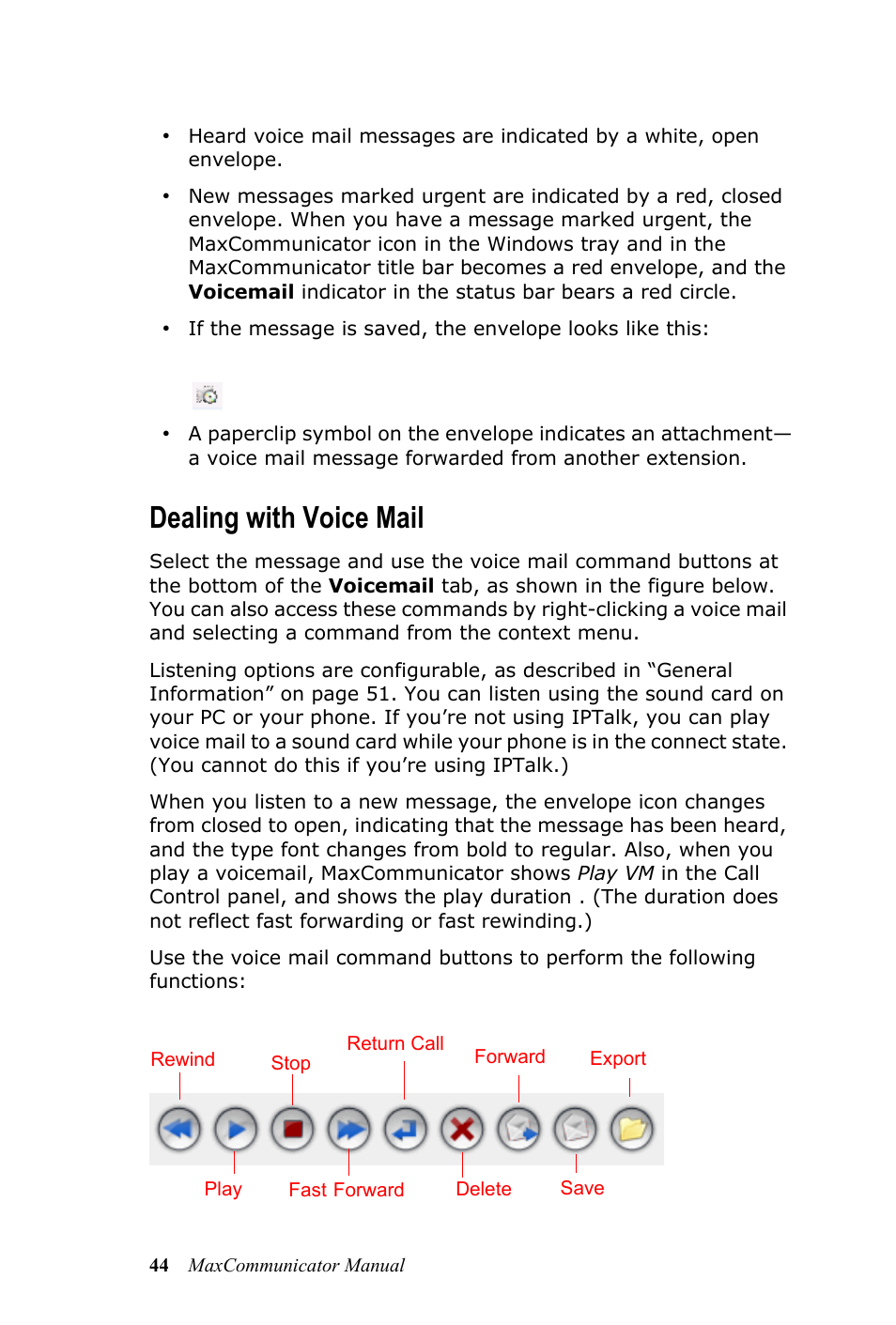 Dealing with voice mail | AltiGen MAXCS 7.0 MaxCommunicator User Manual | Page 50 / 87
