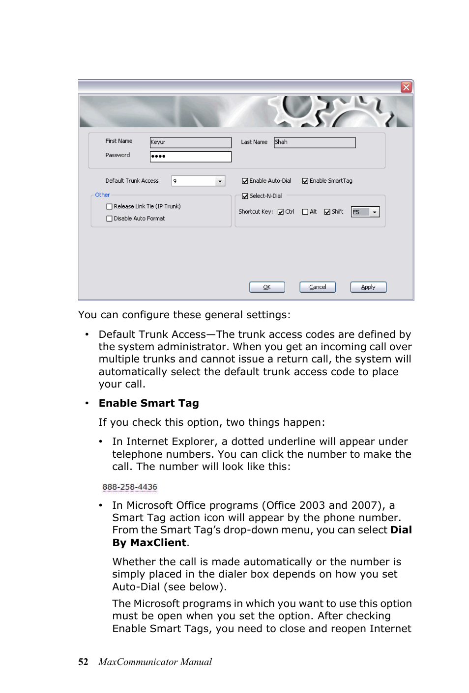 AltiGen MAXCS 7.0 MaxCommunicator User Manual | Page 58 / 87