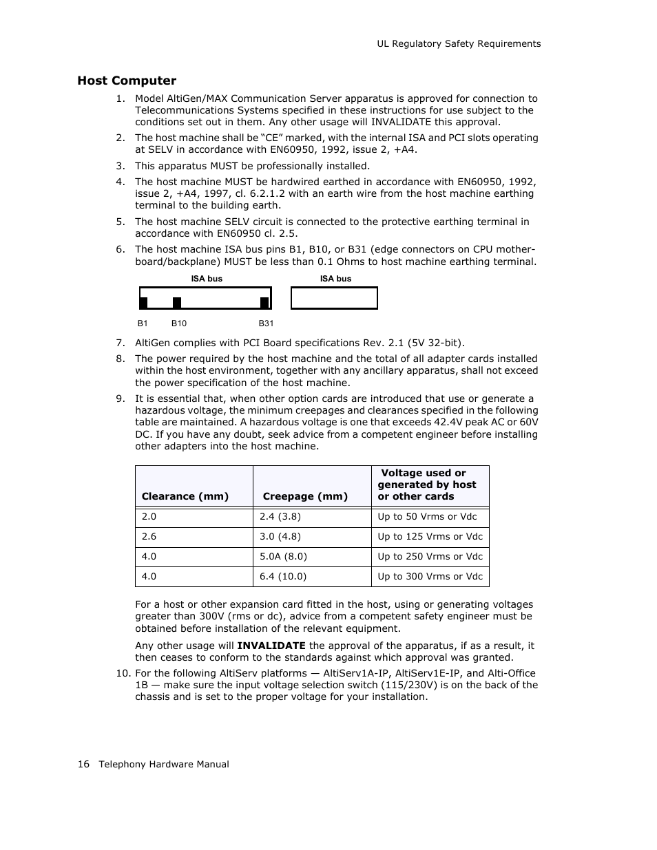 Host computer | AltiGen MAXCS 7.0 Telephony Hardware User Manual | Page 22 / 68