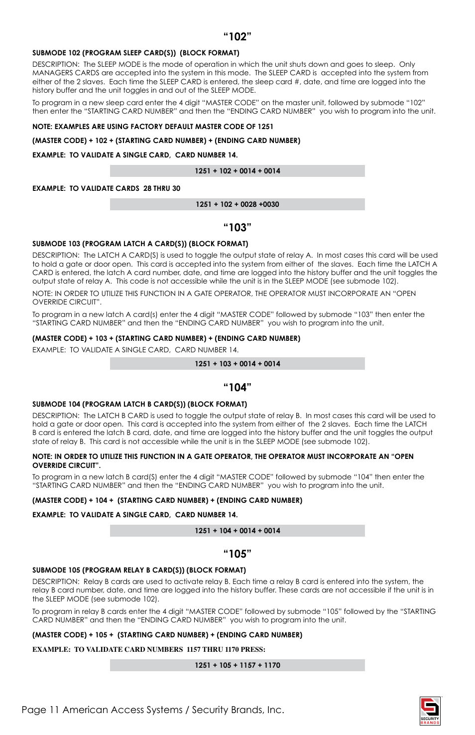 American Access Systems Advantage DG - Desk Unit - 23-2000D User Manual | Page 11 / 20