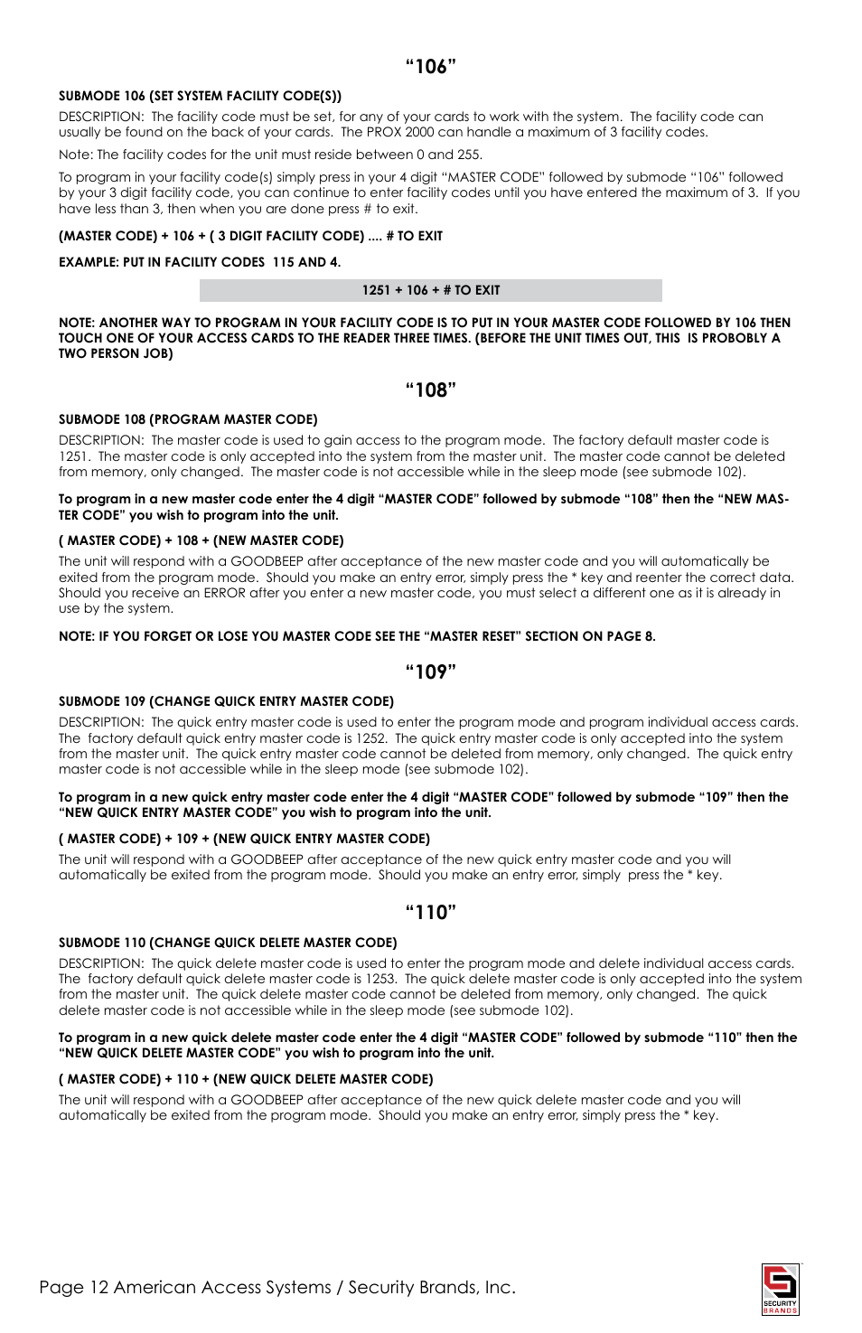 American Access Systems Advantage DG - Desk Unit - 23-2000D User Manual | Page 12 / 20