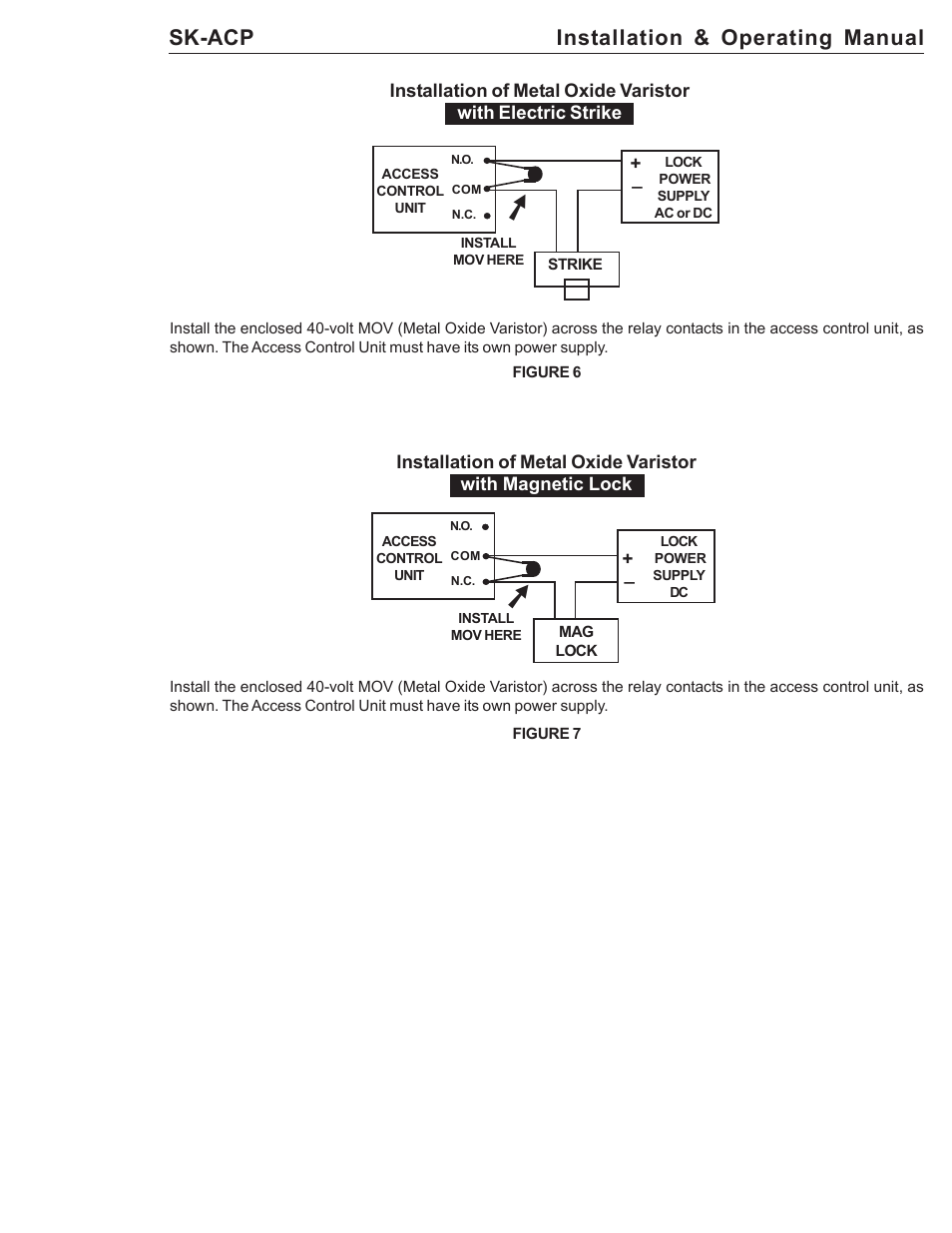 Sk-acp installation & operating manual | American Access Systems ProAccess 200sa User Manual | Page 13 / 36