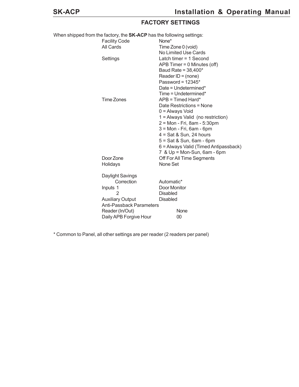 Sk-acp installation & operating manual | American Access Systems ProAccess 200sa User Manual | Page 15 / 36