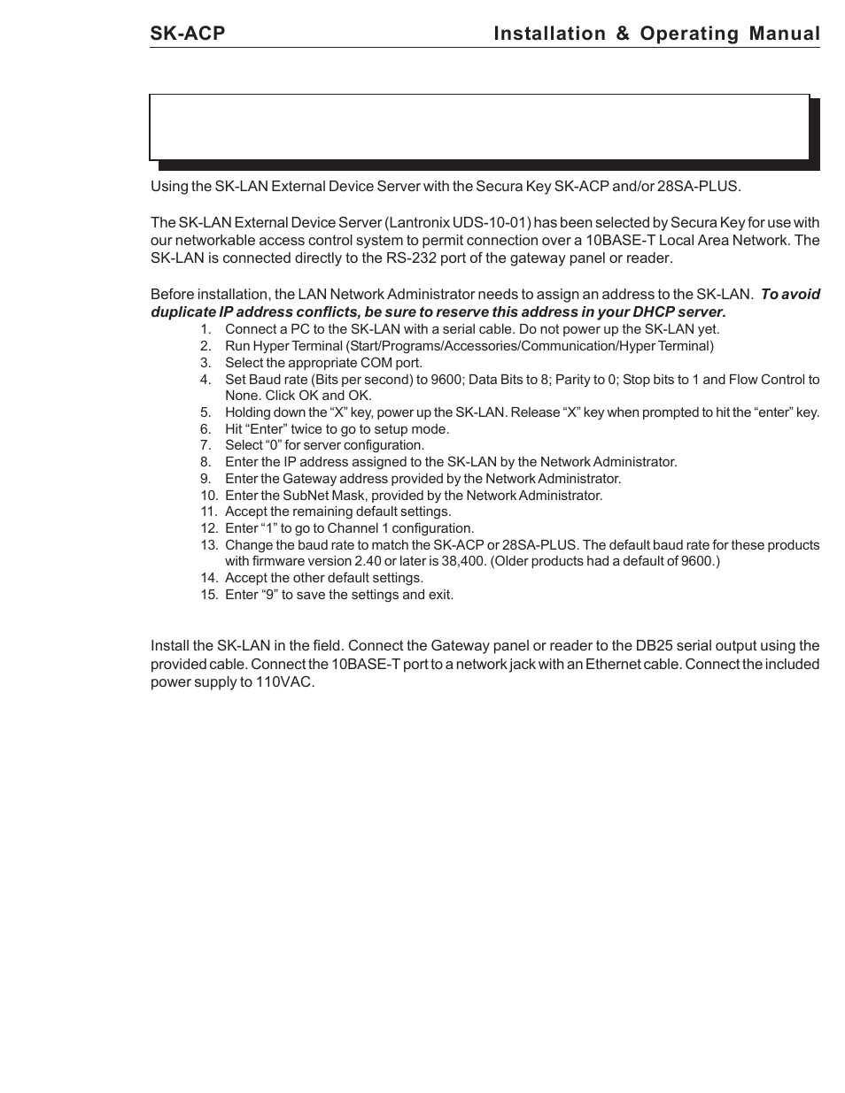 American Access Systems ProAccess 200sa User Manual | Page 23 / 36