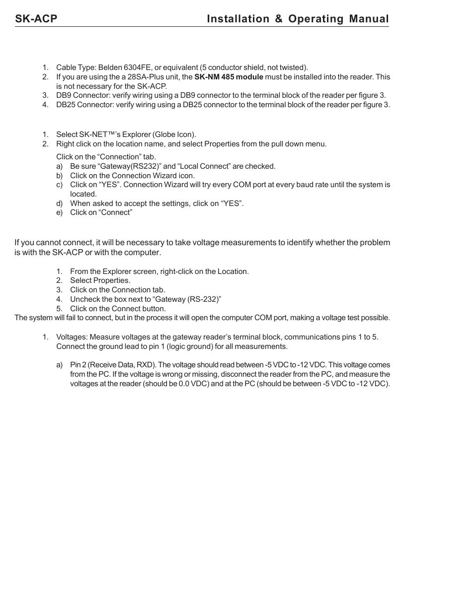 Sk-acp installation & operating manual | American Access Systems ProAccess 200sa User Manual | Page 28 / 36