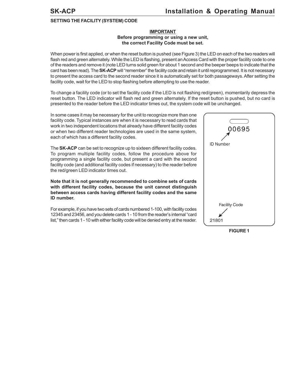 Sk-acp installation & operating manual | American Access Systems ProAccess 200sa User Manual | Page 7 / 36