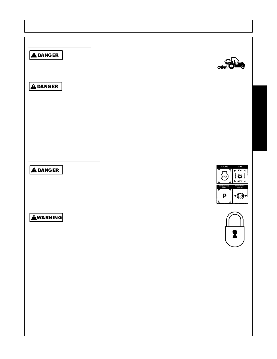 1 boarding the tractor, 2 dismounting the tractor, Boarding the tractor -9 dismounting the tractor -9 | Operation, Opera t ion | Bush Hog 3327 User Manual | Page 53 / 100