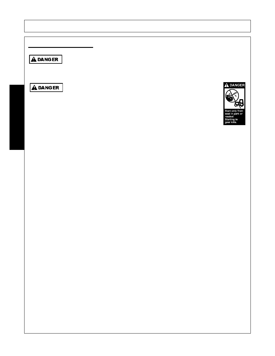 Starting the tractor, Starting the tractor -10, Operation | Opera t ion | Bush Hog 3327 User Manual | Page 54 / 100