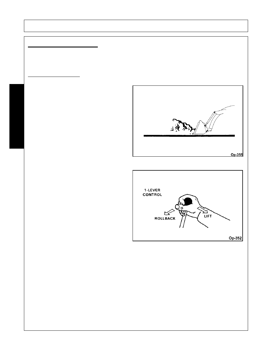 Operating the loader, Filling the bucket, Operating the loader -24 | Operation, Opera t ion | Bush Hog 3327 User Manual | Page 68 / 100