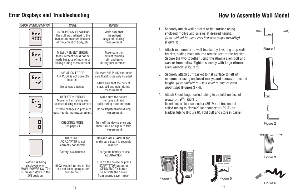 Power l ac | American Diagnostic Corporation (ADC) e-sphyg2 9002 User Manual | Page 11 / 14