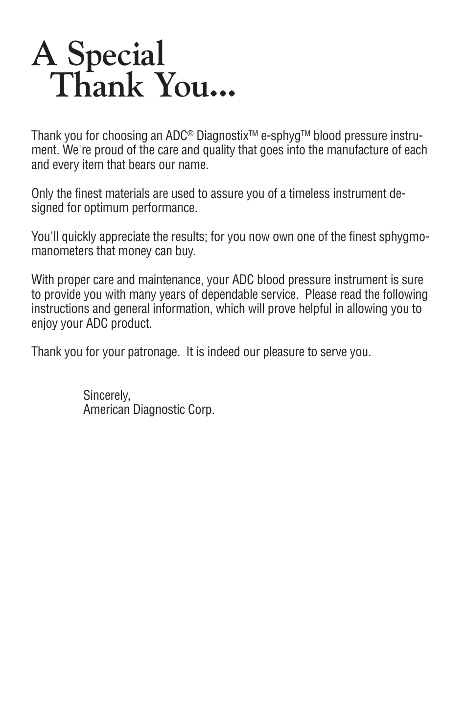 American Diagnostic Corporation (ADC) e-sphyg 7002 User Manual | Page 2 / 15