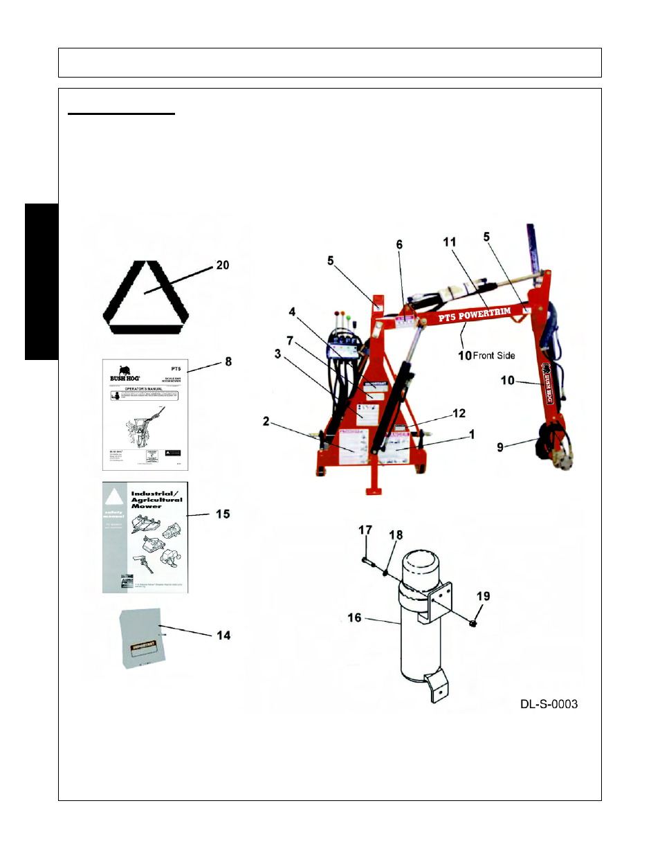 Decal location -12, Safety | Bush Hog PT5 User Manual | Page 18 / 80