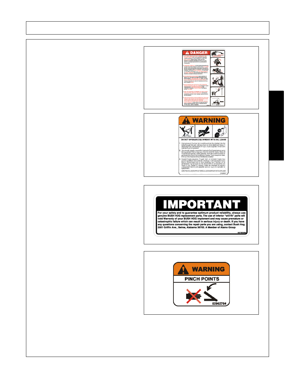 Safety | Bush Hog PT5 User Manual | Page 21 / 80