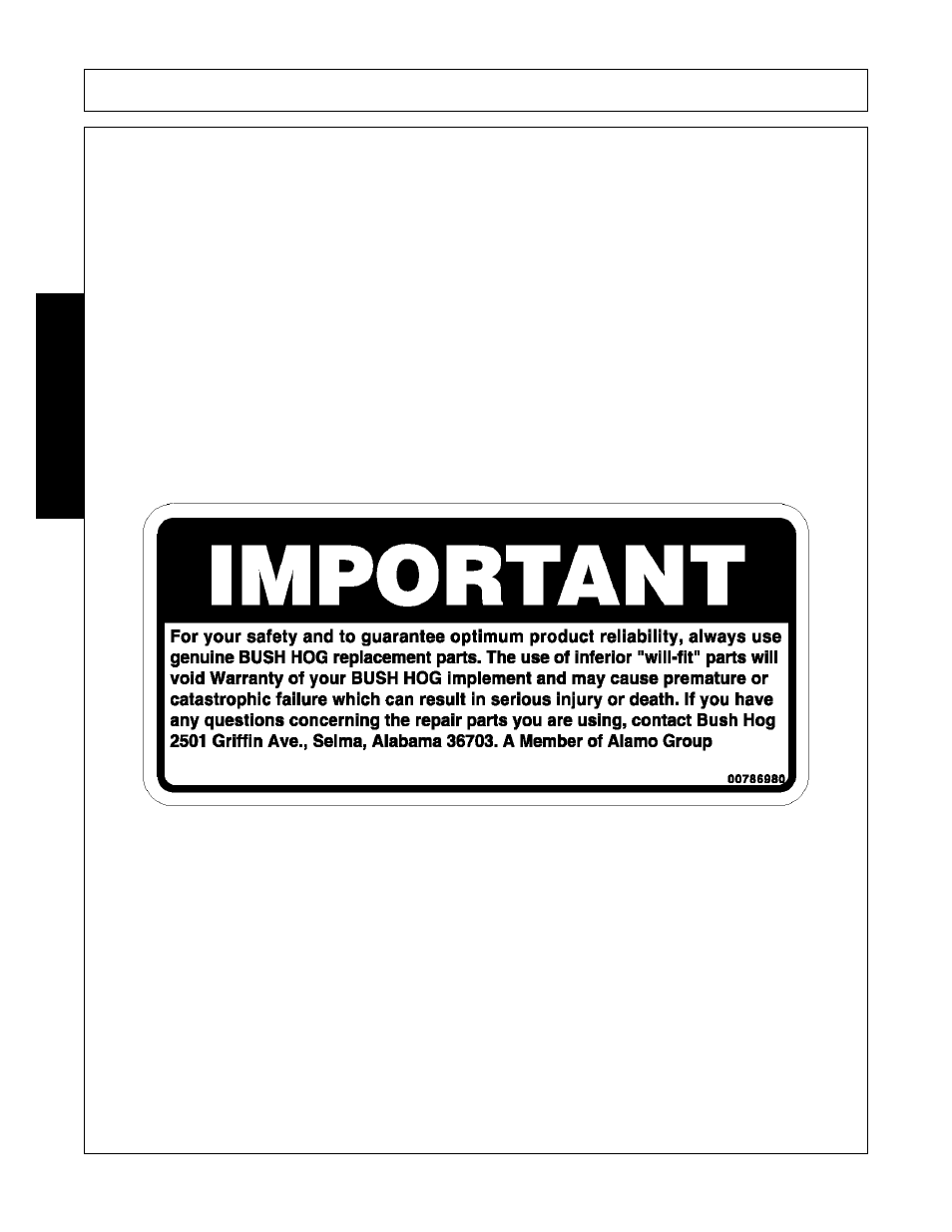Introduction | Bush Hog PT5 User Manual | Page 28 / 80
