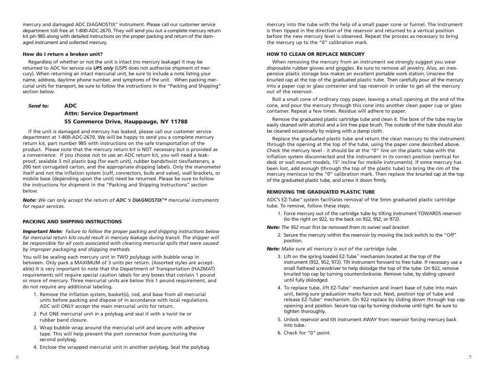 American Diagnostic Corporation (ADC) ADC Proper Maintenance User Manual | Page 3 / 4