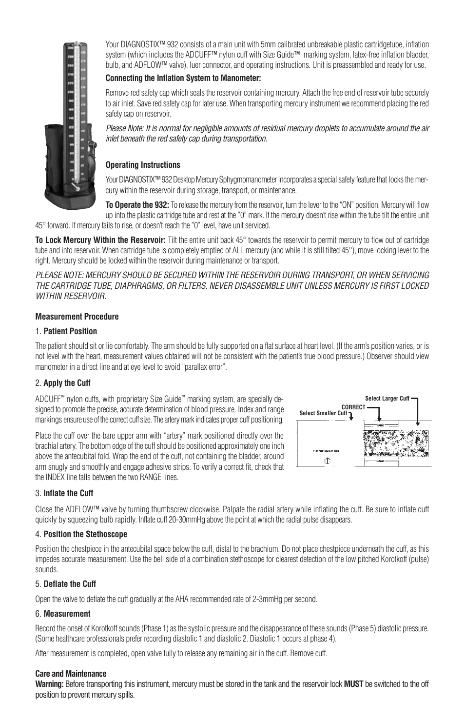 American Diagnostic Corporation (ADC) Diagnostix 932 User Manual | Page 3 / 4