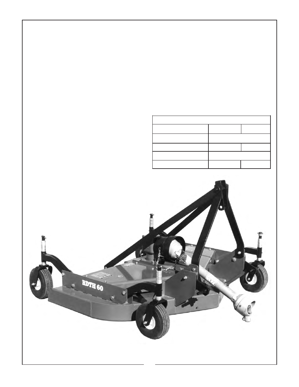 Bush Hog RDTH60 User Manual | Page 9 / 20