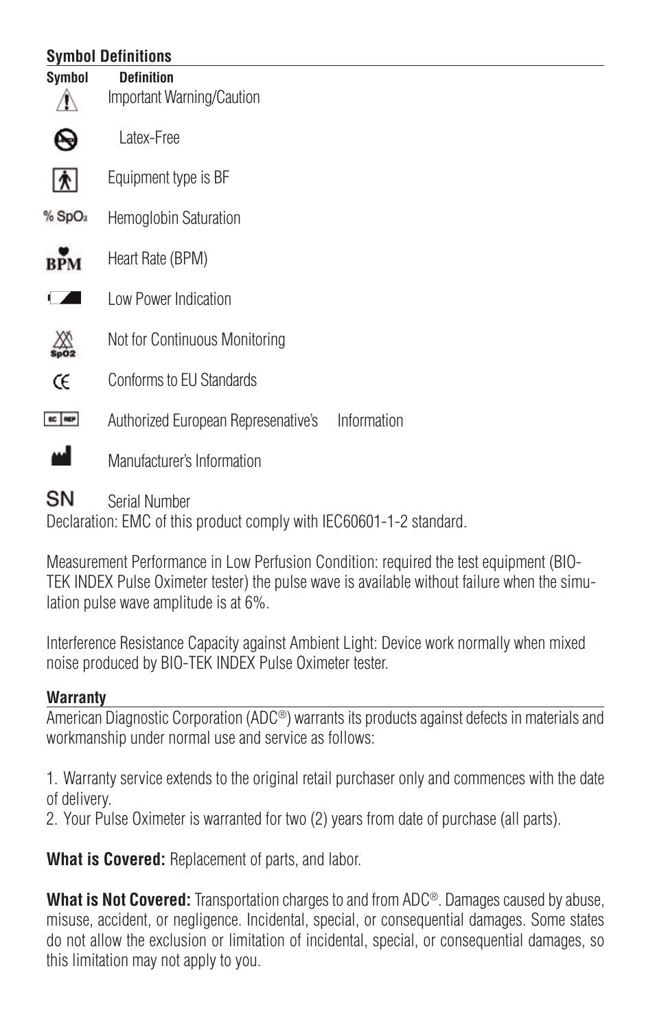 American Diagnostic Corporation (ADC) Diagnostix 2100 User Manual | Page 9 / 10