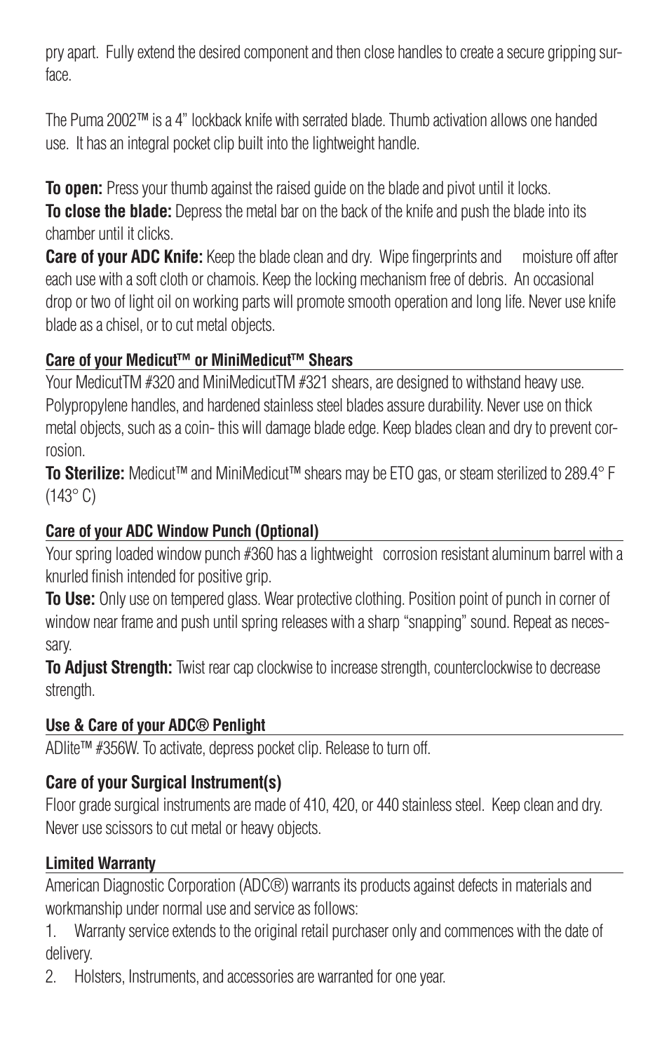 American Diagnostic Corporation (ADC) 104BKE User Manual | Page 3 / 4