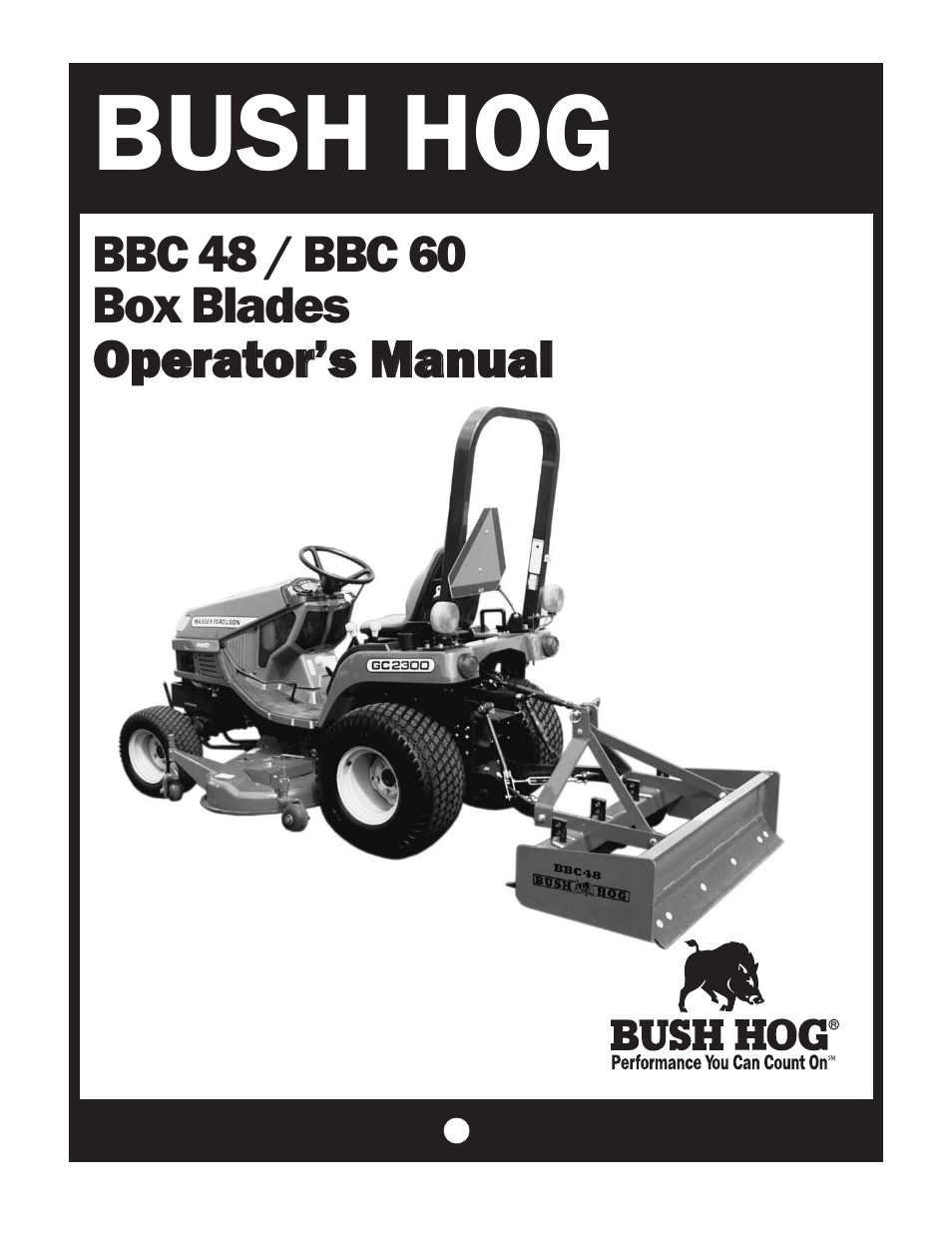 Bush Hog BBC 48 User Manual | 12 pages