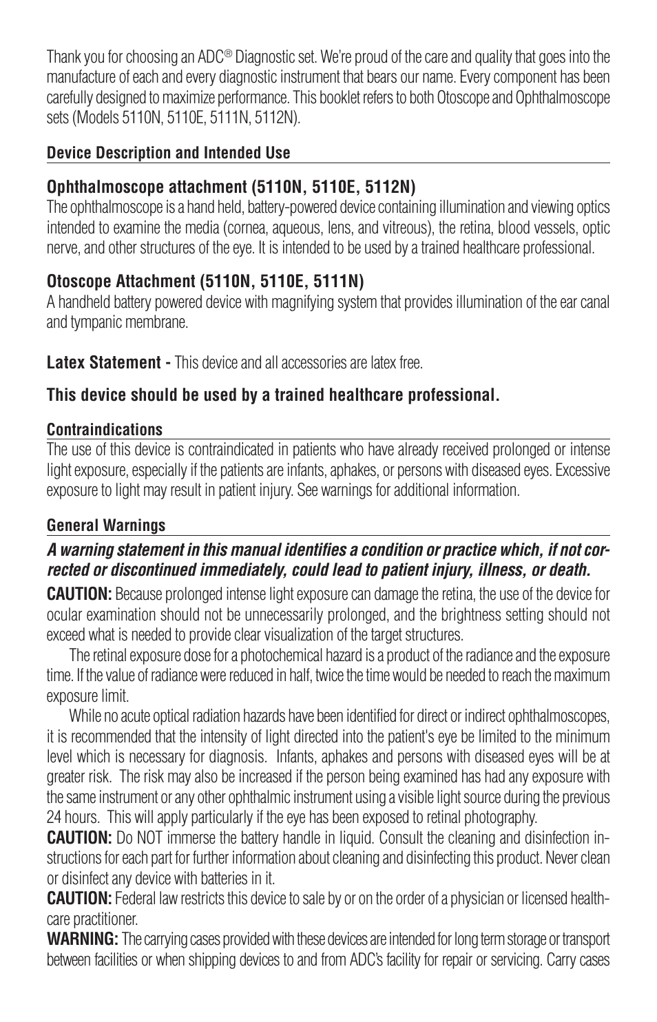 American Diagnostic Corporation (ADC) Diagnostix 2.5v User Manual | Page 2 / 7